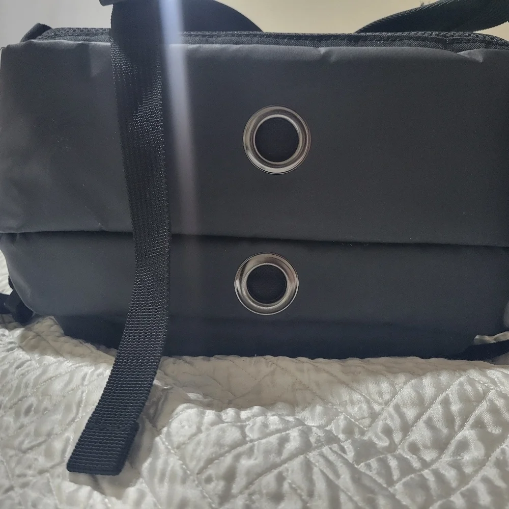 Black Tech Laptop Backpack 16” Work School Travel Minimalist Utility Bag